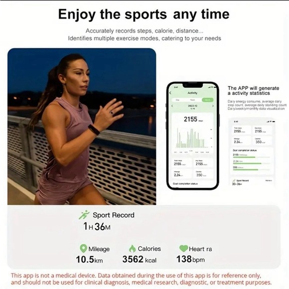 QRing Smart Ring Fitness Tracker IP68 Waterproof (Golden) Size 8 - Picture 5 of 11